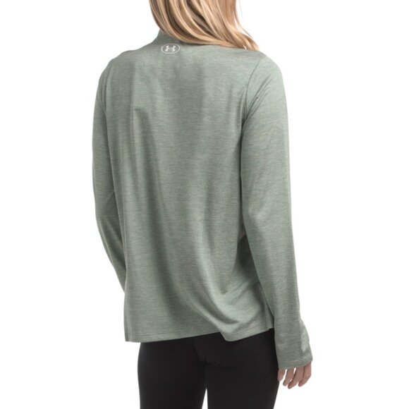 UNDER ARMOUR Green Tech Quarter Zip Twist Top - Picture 2 of 2